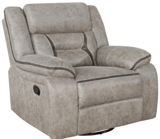 Greer Upholstered Tufted Back Glider Recliner - Taupe