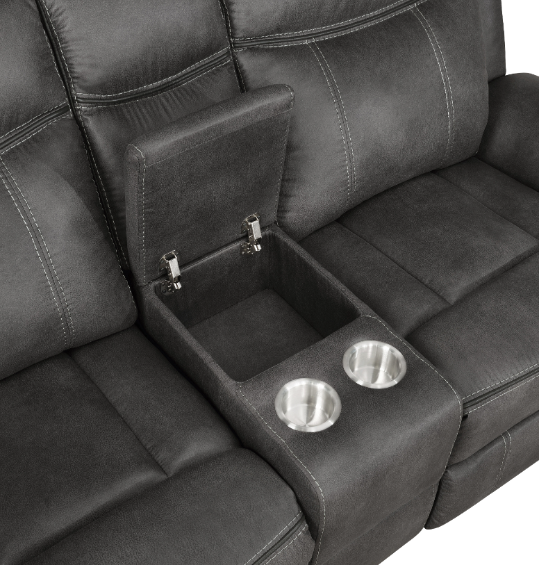 Lawrence Upholstered Tufted Back Motion Sofa & Loveseat Set