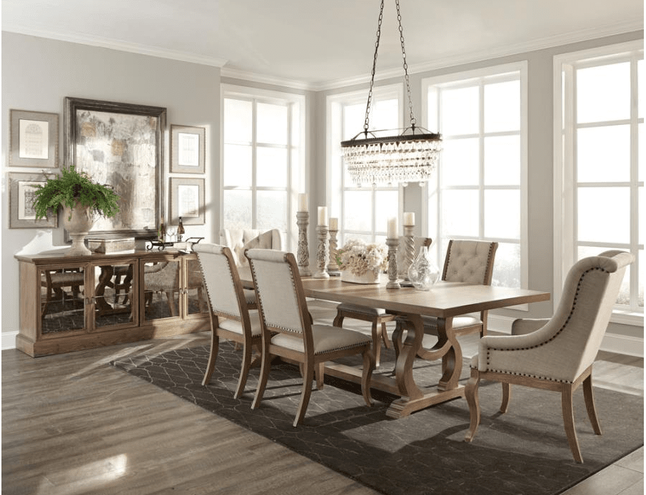 Glen Cove Traditional Barley Brown Mirrored Server