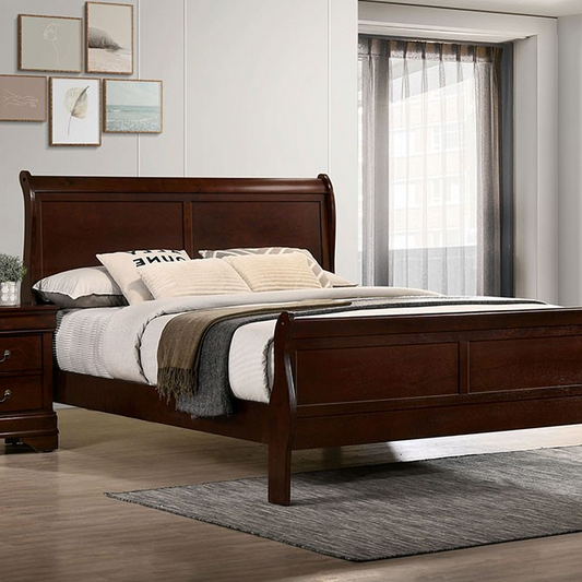 Marx III Louis Philippe Style King Bed - Cherry