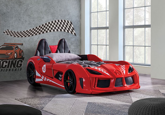 Trackster Race Car Novelty Bed - Red