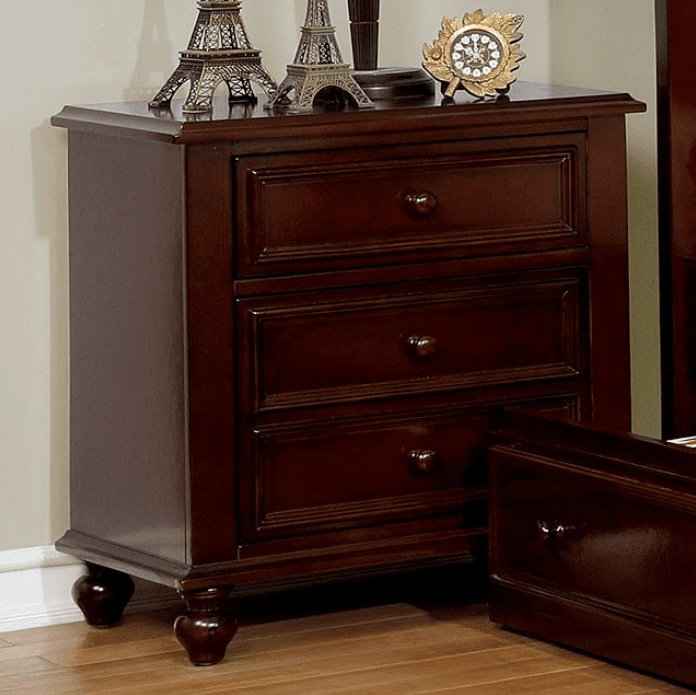 Olivia Traditional Full Bedroom Set - Dark Walnut