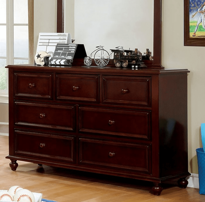 Olivia Traditional Full Bedroom Set - Dark Walnut