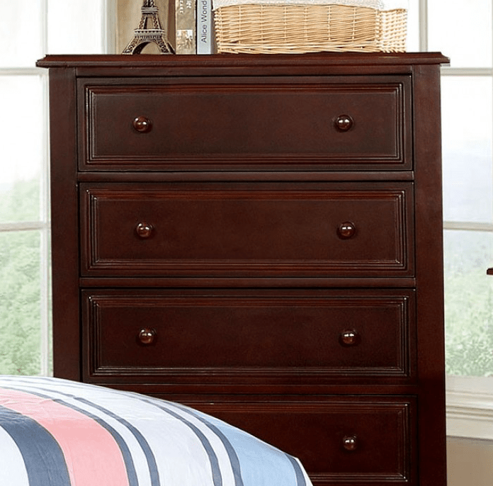 Olivia Traditional Full Bedroom Set - Dark Walnut