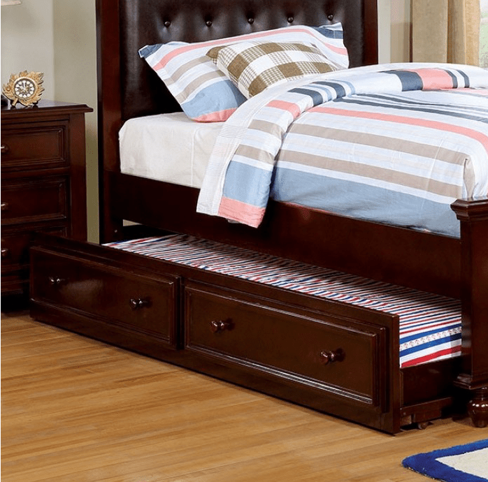 Olivia Traditional Full Bedroom Set - Dark Walnut