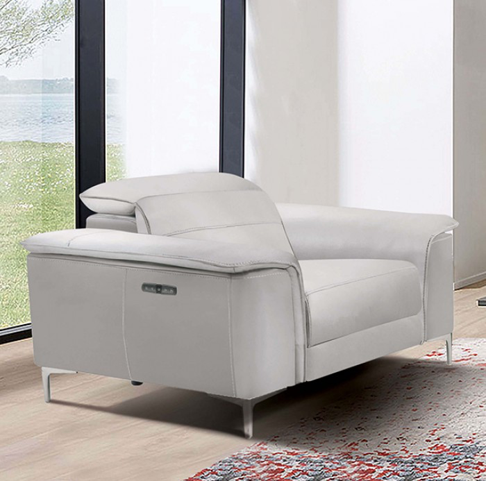 Ascona Contemporary Power Recliner - Light Taupe