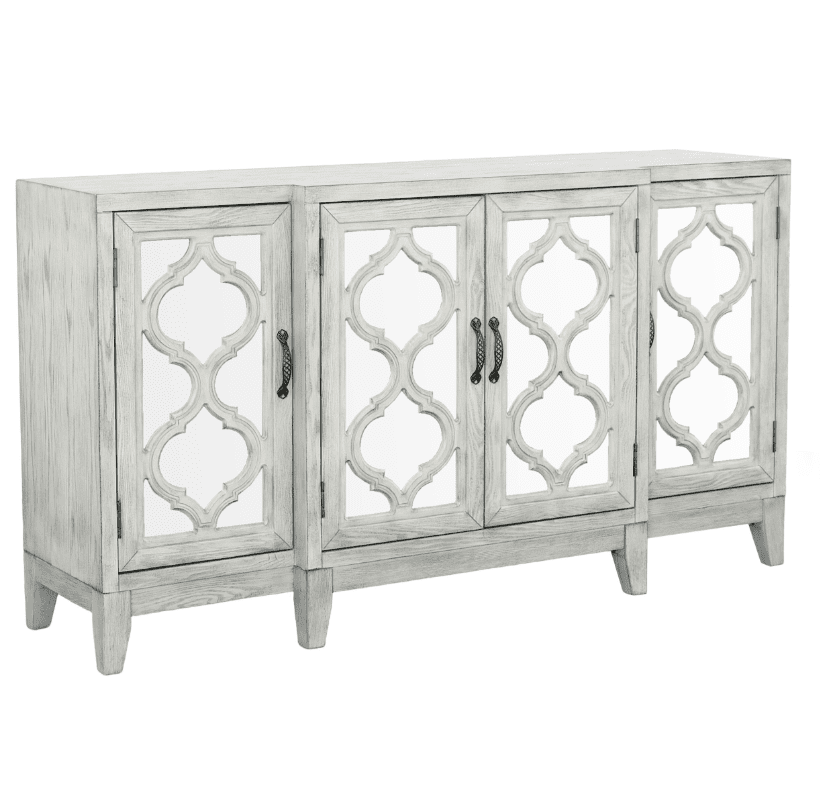 4-Door Accent Cabinet Antique White