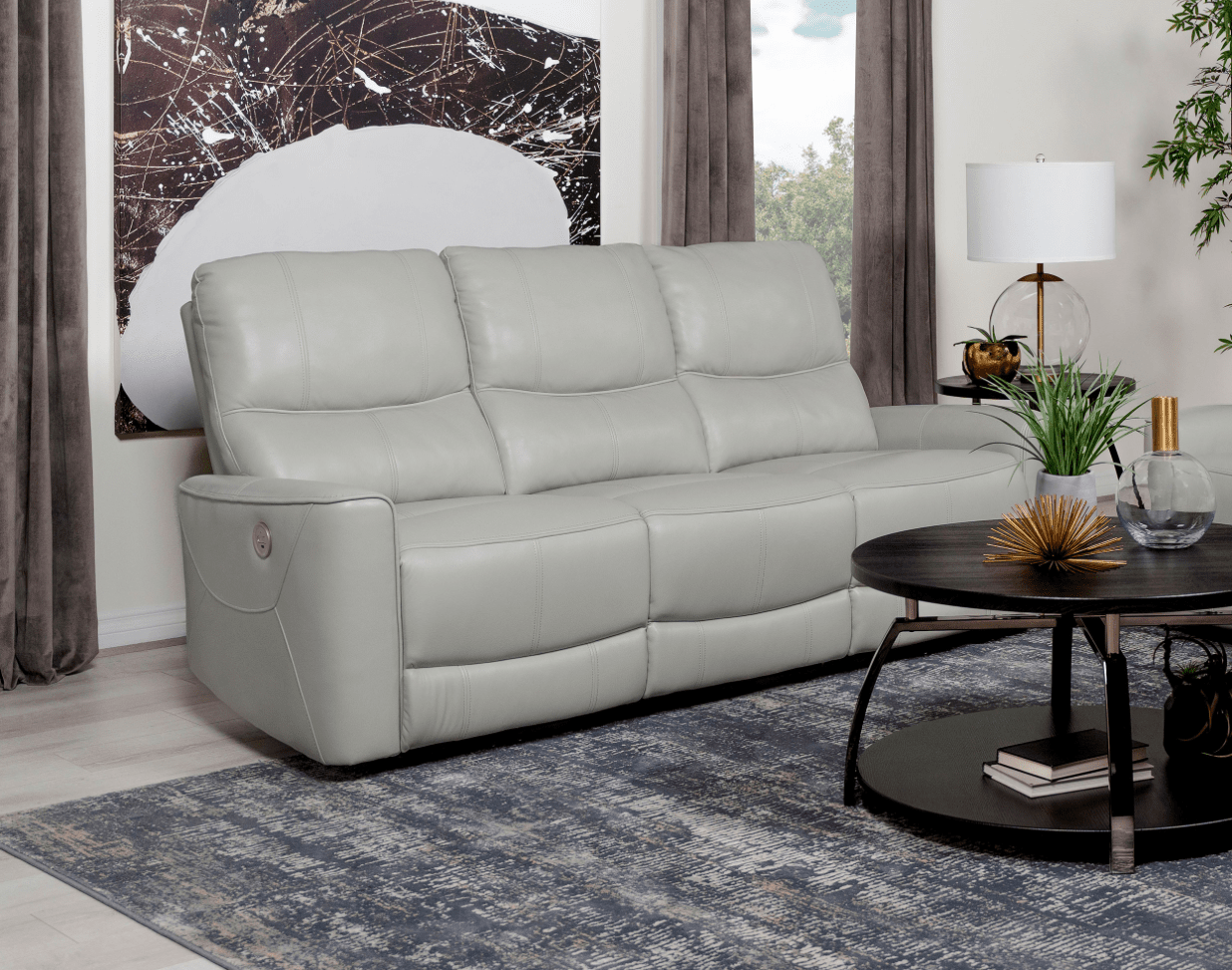 Greenfield Upholstered Power Reclining Sofa Ivory