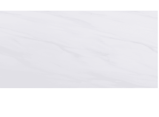 Carla Rectangular Dining Table With Cultured Carrara Marble Top White And Gold