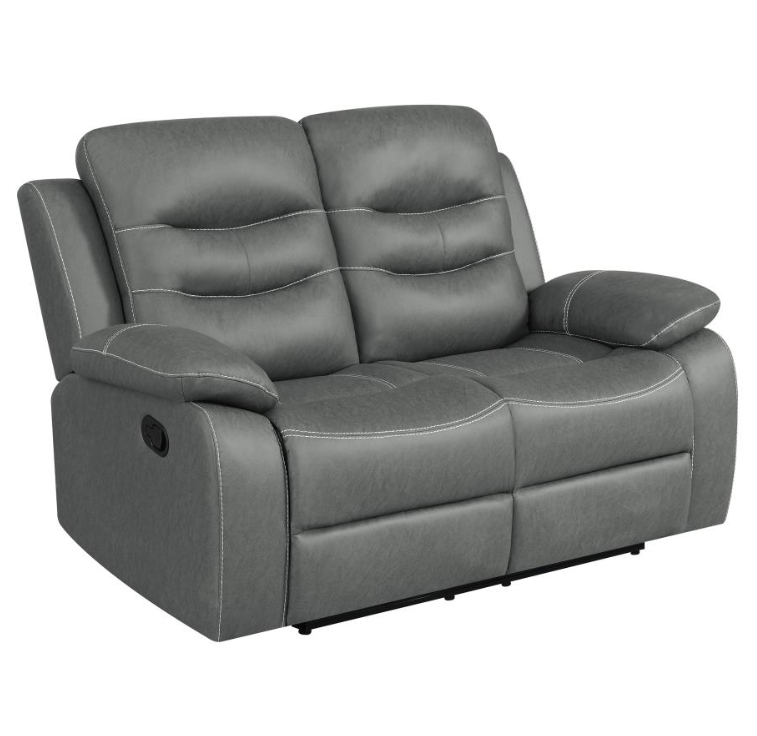 Nova Upholstered Motion Reclining Sofa Dark Grey