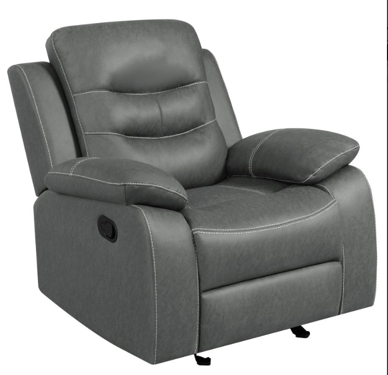 Nova Upholstered Motion Reclining Sofa Dark Grey