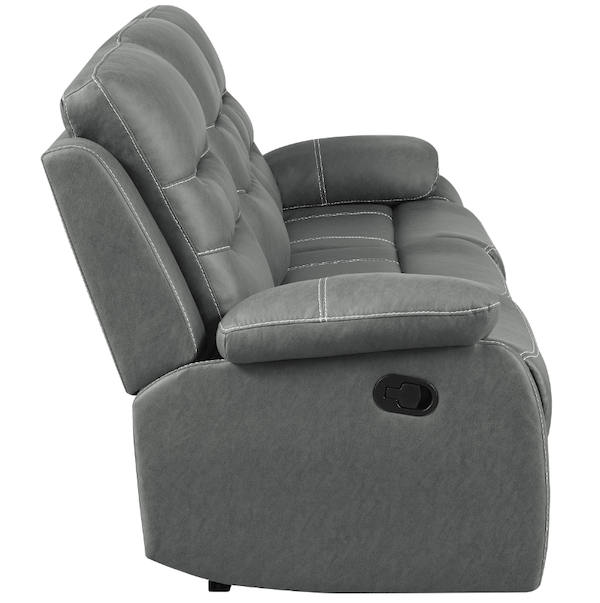 Nova Upholstered Motion Reclining Sofa Dark Grey