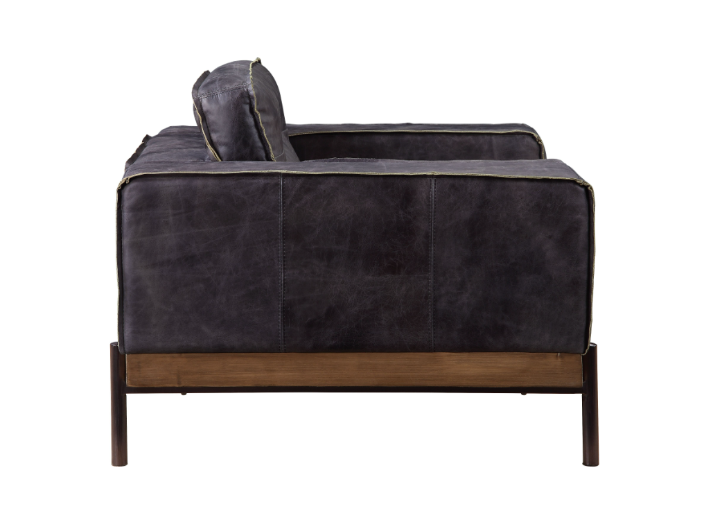 ACME Silchester Top Grain Leather Sofa - 56505 - Antique Ebony