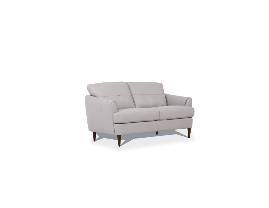 Helena Italian Leather Sofa - Pearl Gray - 54575