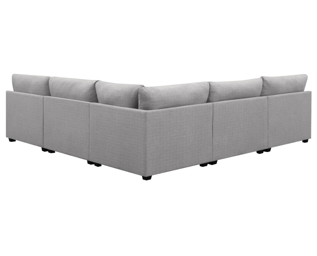 Cambria 5-Piece Upholstered Modular Sectional Grey
