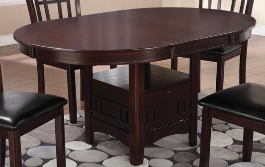 Lavon Dining Table with Storage & Extension Leaf - Espresso