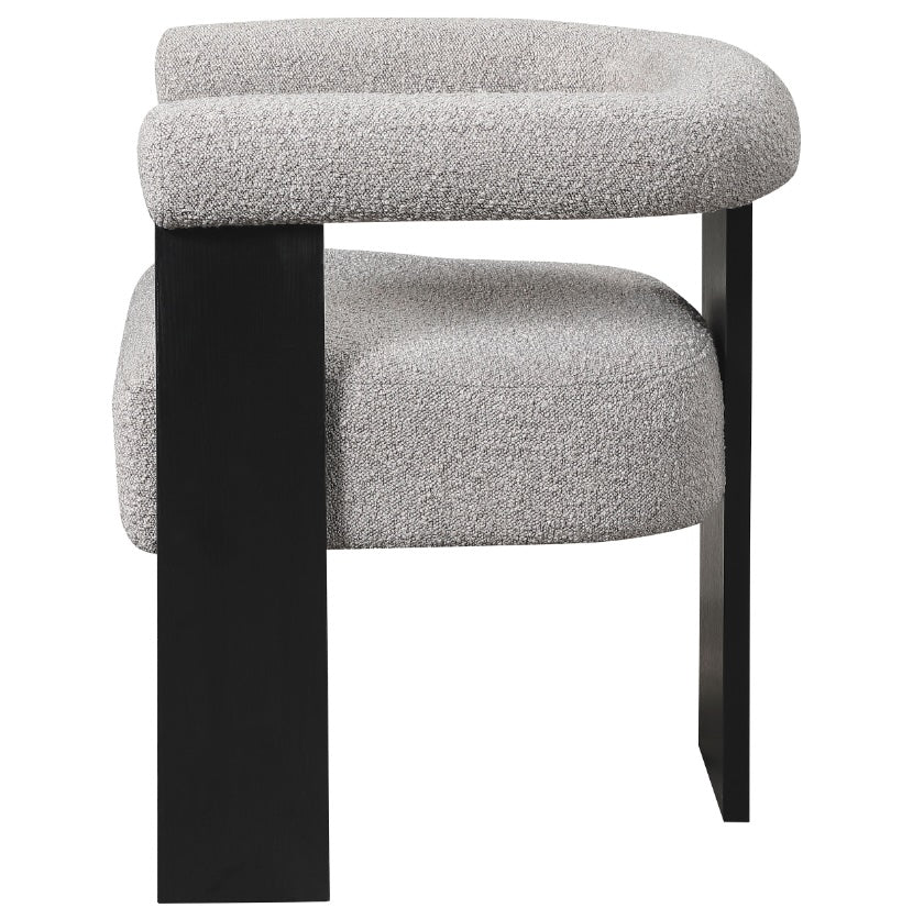 Ramona Boucle Upholstered Accent Side Chair Taupe And Black
