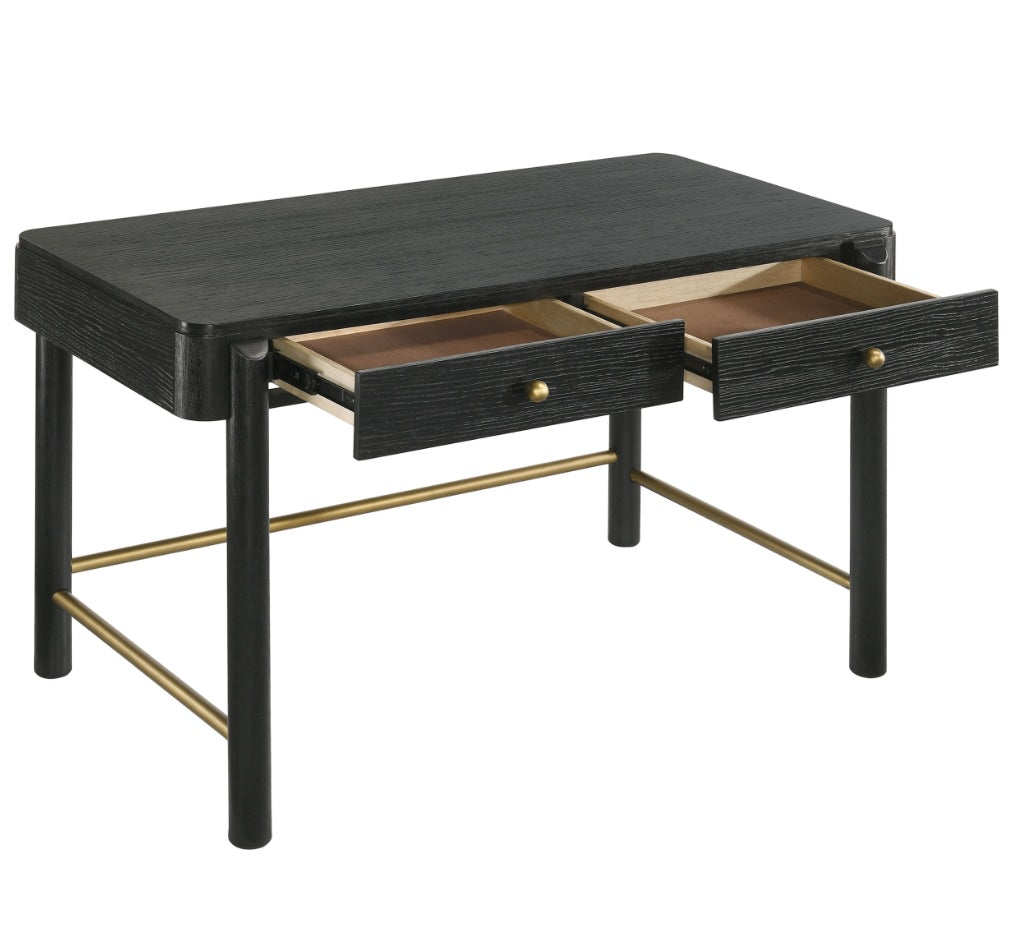 Arini 2-Drawer Vanity Desk Makeup Table Black