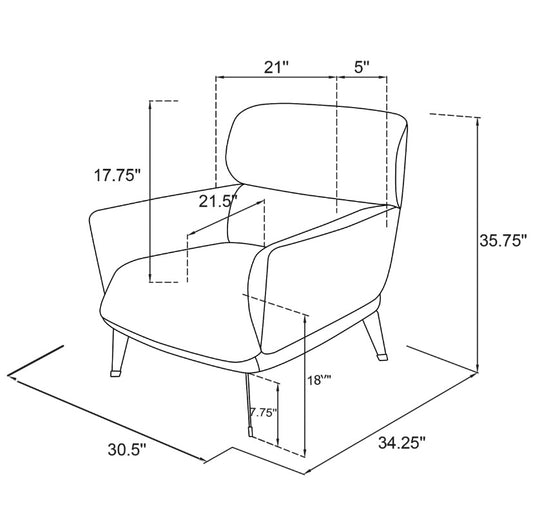 Andrea Heavy Duty High Back Accent Chair Orange