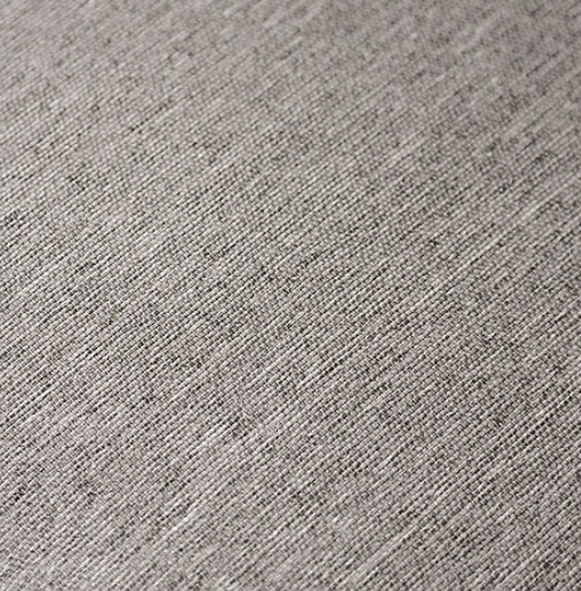 Lantwit Transitional Linen Sectional with Black Trim - Gray