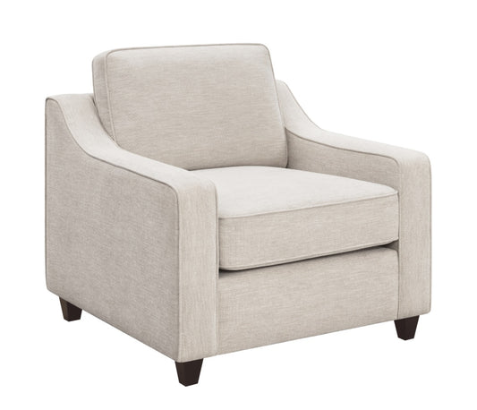 Christine Upholstered Cushion Back Chair Beige