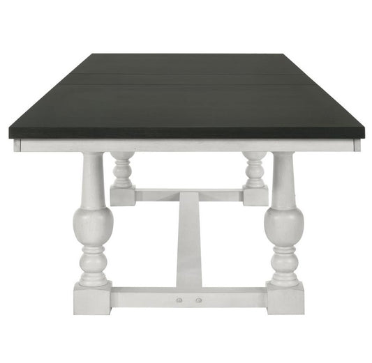 Aventine 7-piece Rectangular Dining Set Charcoal and Vintage Chalk