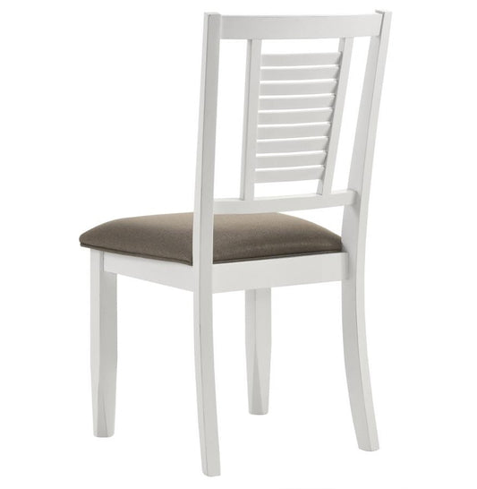 Appleton 7-piece Rectangular Dining Set Brown Brushed and White