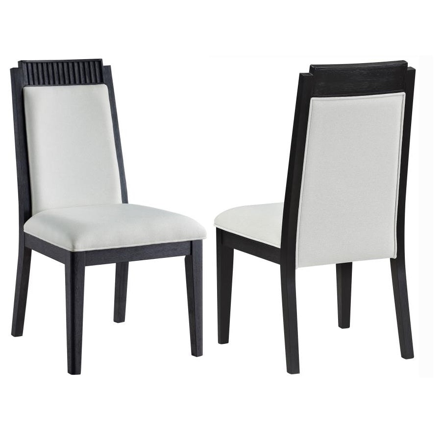 Brookmead 7-Piece Rectangular Dining Set With 18″ Removable Extension Leaf Black