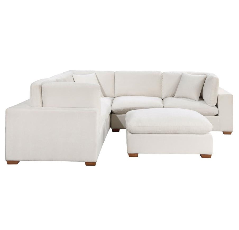 Lakeview 6-piece Upholstered Modular Sectional Sofa Ivory