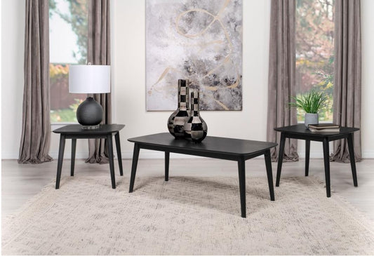 Carey 3-Piece Occasional Set With Coffee And End Tables Black