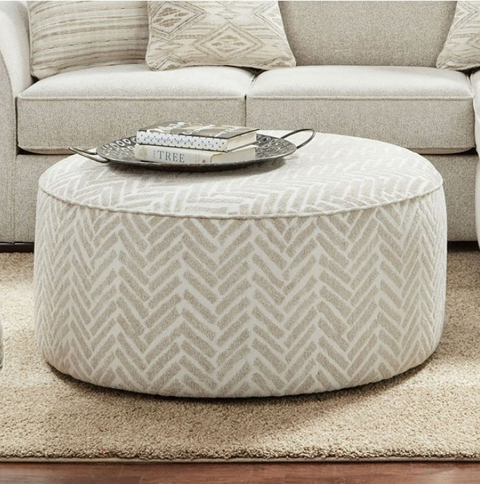 Saltney Transitional Chenille Ottoman