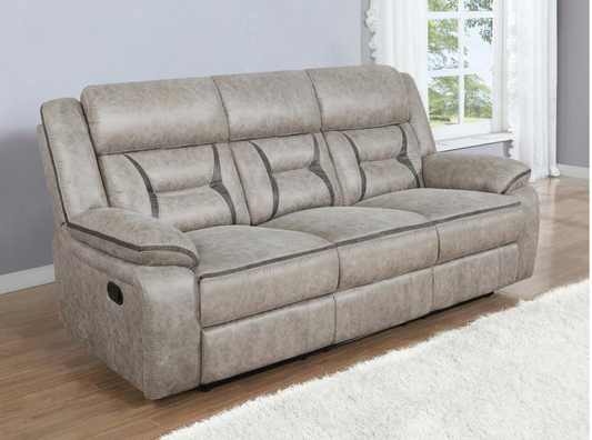 Greer Taupe Motion Sofa - Coaster 651351