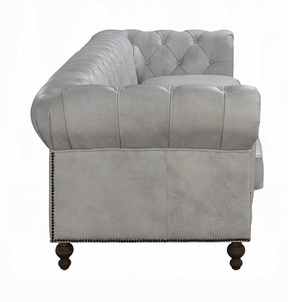 ACME Ofer Luxury Vintage Top Grain Leather Sofa