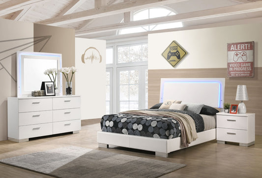 Felicity Full Size Bedroom Set with LED Headboard