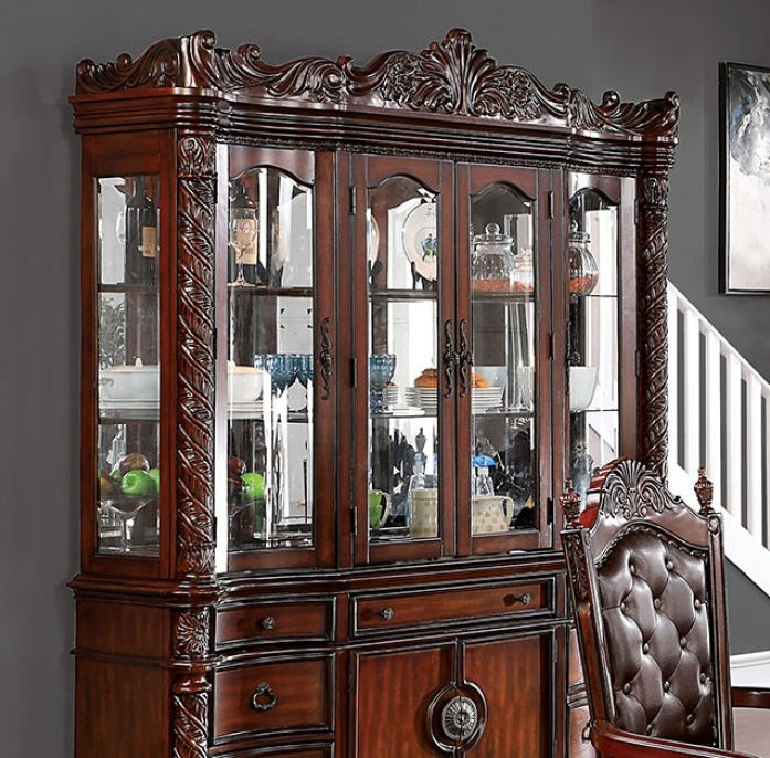 Canyonville Traditional Hutch & Buffet in Brown Cherry