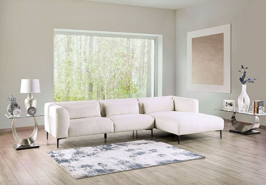Paderborn Contemporary White Linen Sectional