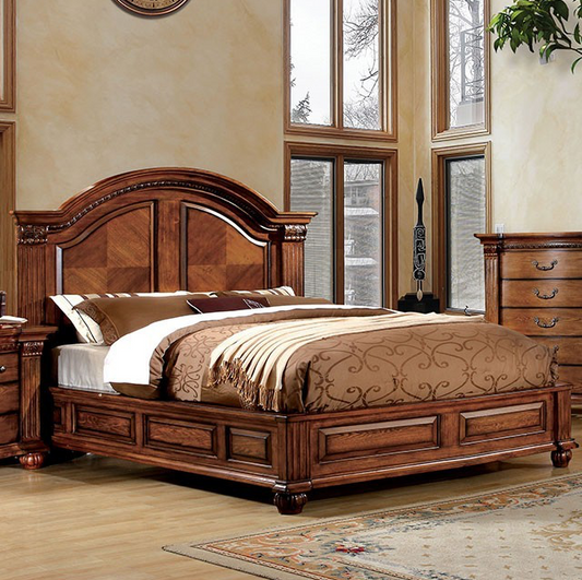 Bellagrand Traditional Queen Bed - Antique Tobacco