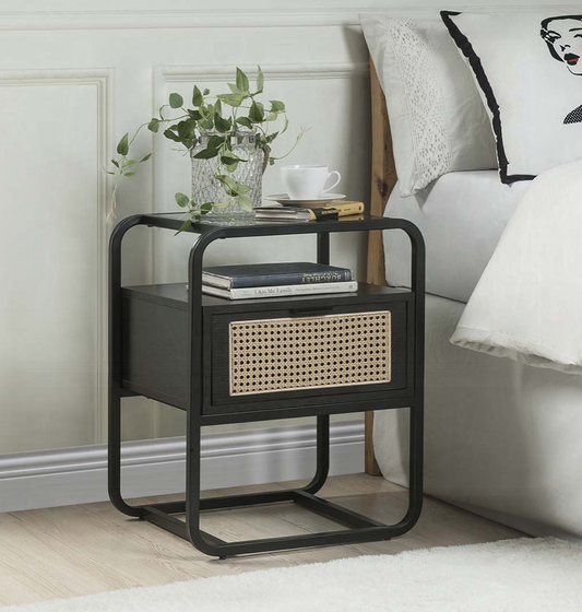 ACME Colson Accent Table - Black & Natural