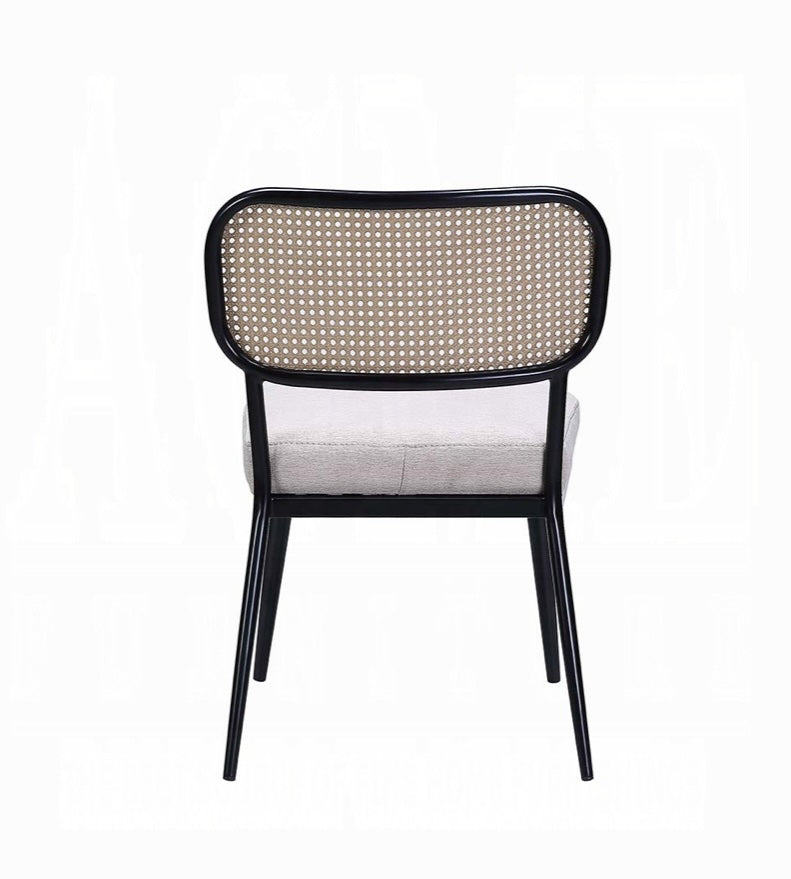 Frydel 3 Pcs Table & Chairs Set - Black & Rattan