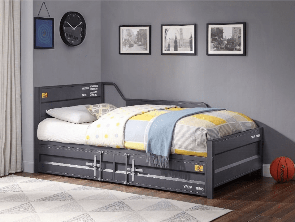 Cargo Twin Daybed with Trundle - Gray