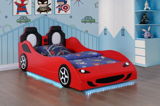 Cruiser Car Themed Twin Bed With Underglow Lights Red