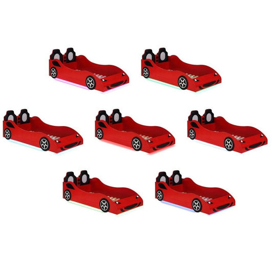 Cruiser Car Themed Twin Bed With Underglow Lights Red
