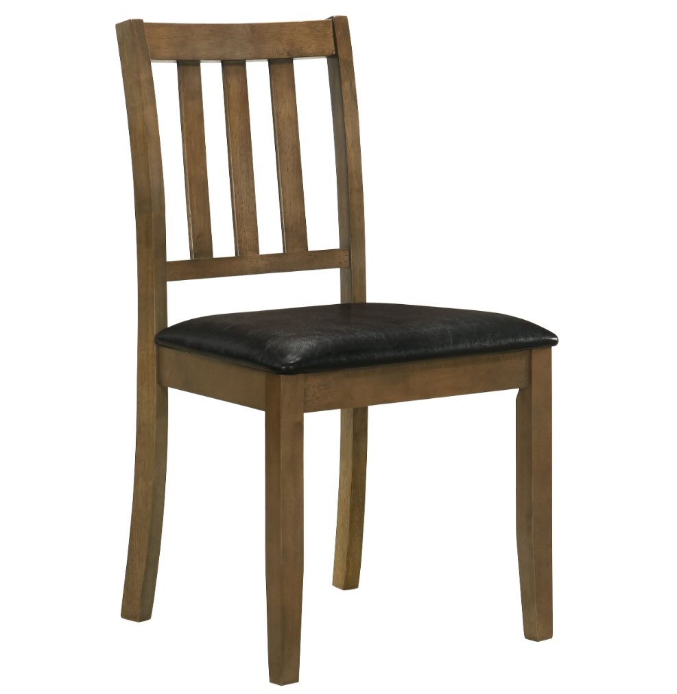 Parkwood 5-Piece Dining Set With Square Table And Slat Back Side Chairs Honey Brown And Black