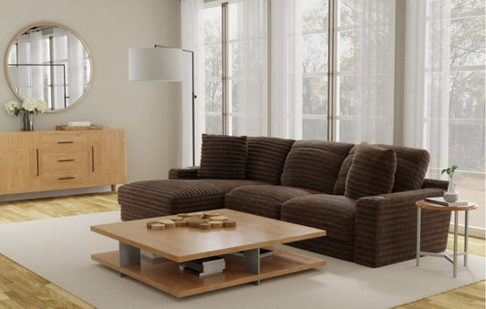 Catnapper 3045 Oyster Faux Fur Sectional