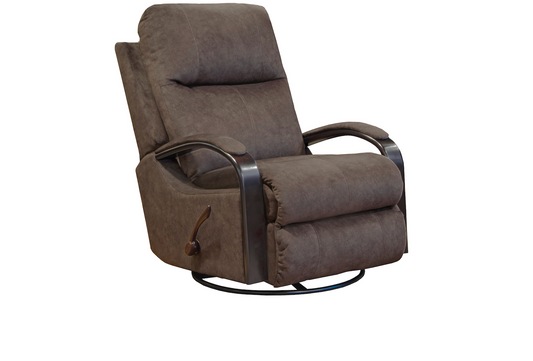 4703 Nile Faux Suede Swivel Arm Chair Recliner