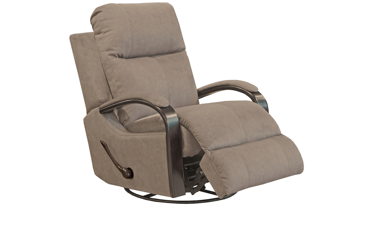 4703 Nile Faux Suede Swivel Arm Chair Recliner
