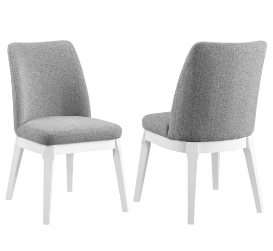 Carissa Upholstered Dining Side Chair Gray Set of 2