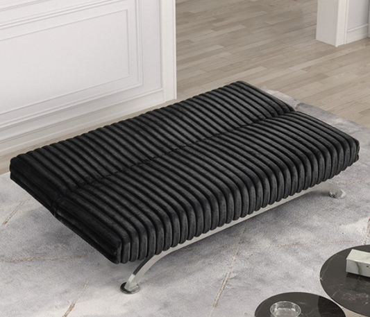 Villeneuve Plush Upholstered Futon Sofa Bed
