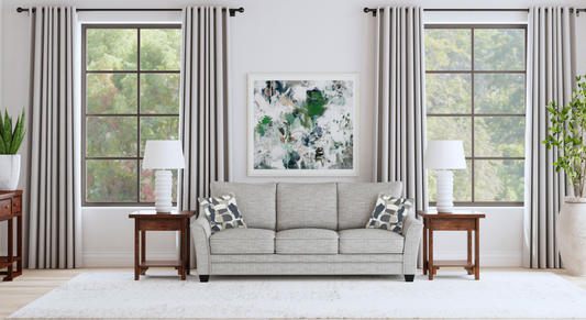 Tomkins Boucle Upholstered Living Room Set, Light Grey