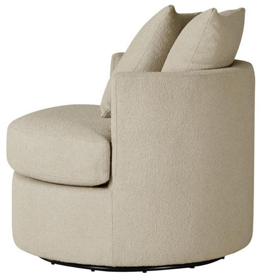 Debbie Upholstered Swivel Accent Chair